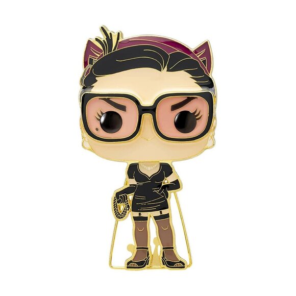 DC Comics Bombshells Pop! Pin - Black and Pink Catwoman - Picture 2 of 8